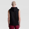 Camisola com capuz sem mangas, C Logo