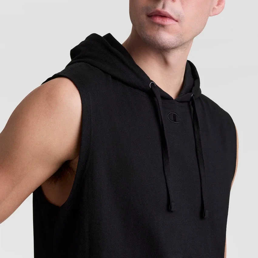 Camisola com capuz sem mangas, C Logo