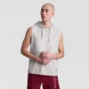 Camisola com capuz sem mangas, C Logo bordado