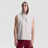 Camisola com capuz sem mangas, C Logo bordado
