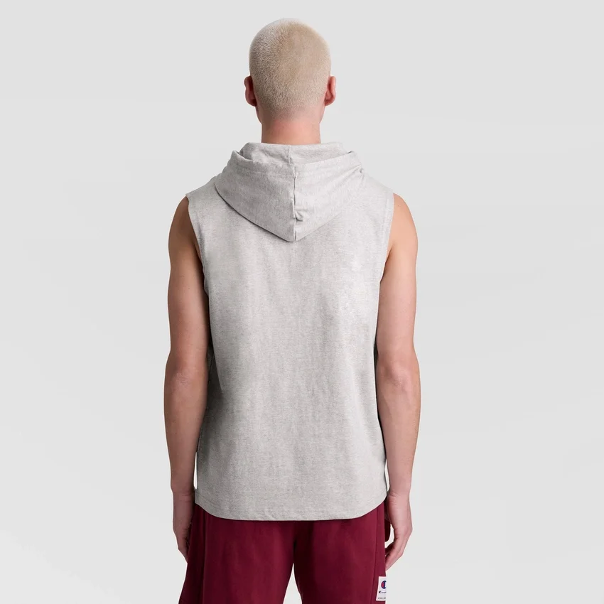 Camisola com capuz sem mangas, C Logo bordado