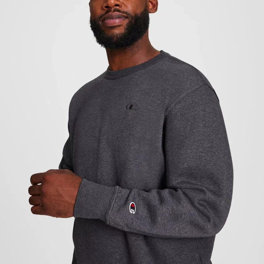 Camisola de gola redonda Powerblend, C Logo – Tamanhos grandes e altos