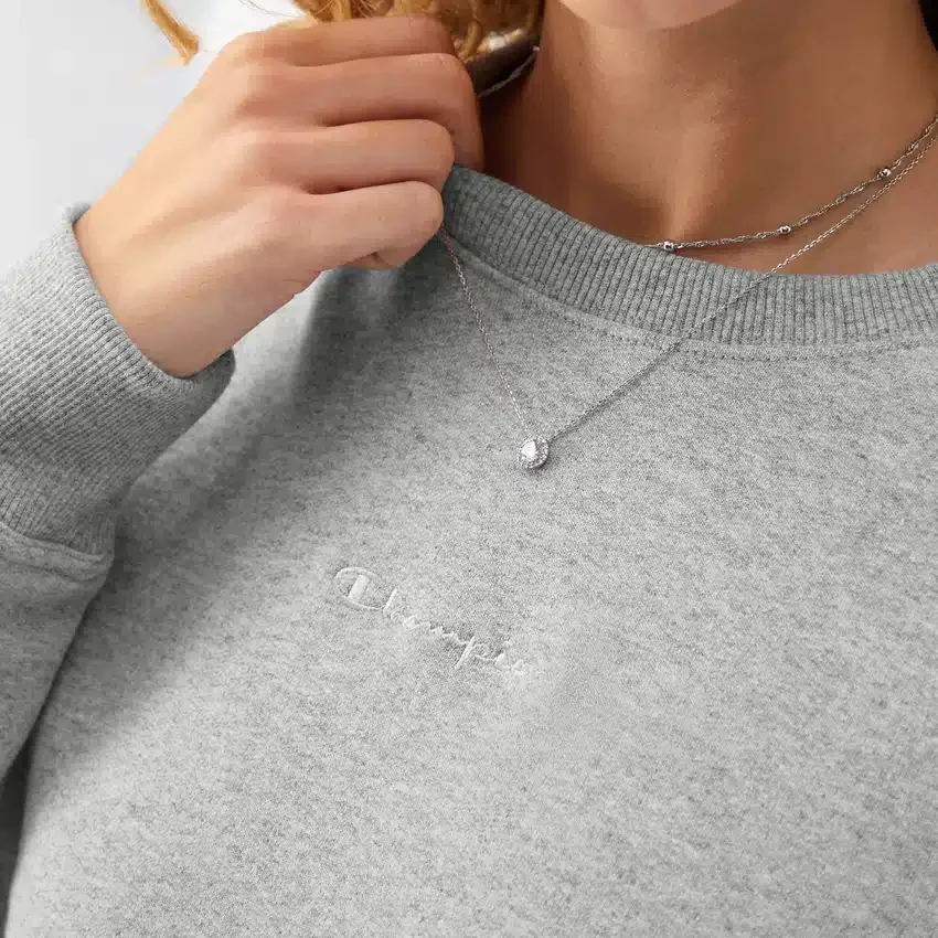 Camisola de gola redonda Powerblend, com Script Logo bordado