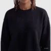 Camisola de gola redonda Powerblend, com Script Logo bordado