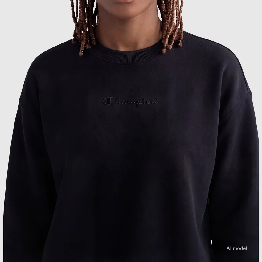 Camisola de gola redonda Powerblend, com Script Logo bordado