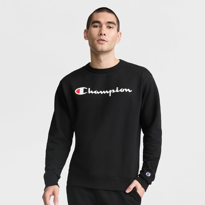Camisola de gola redonda Powerblend, Script Logo