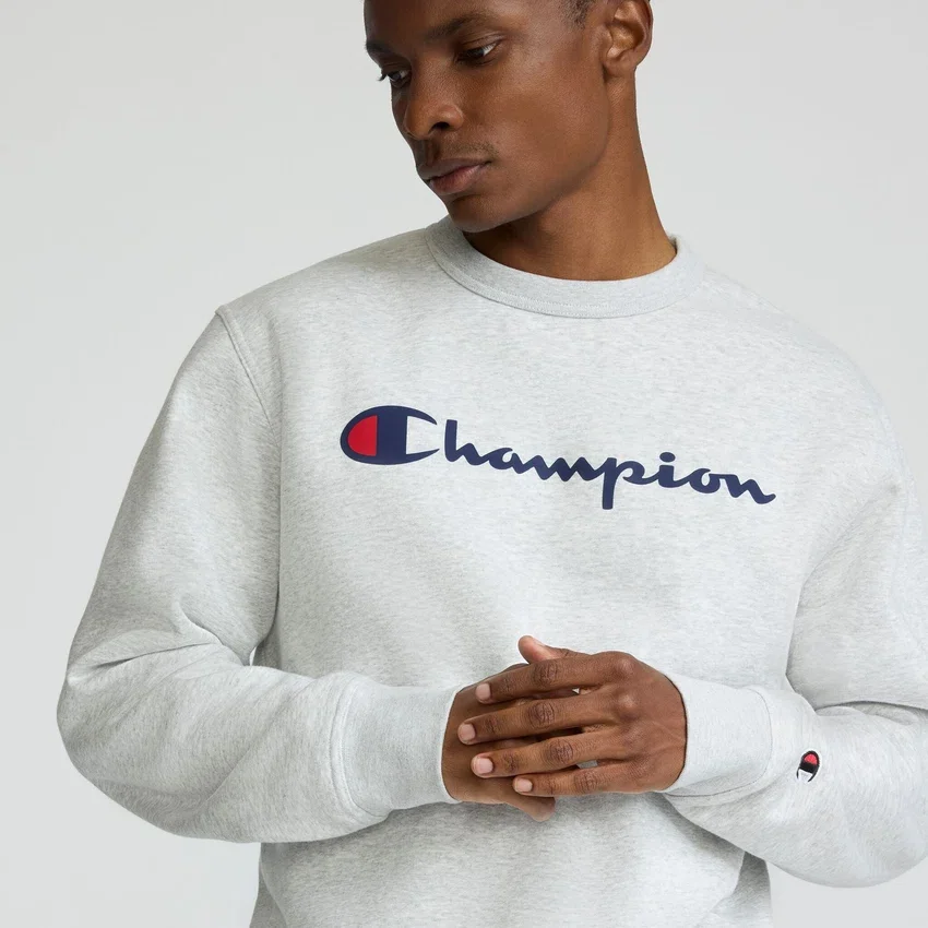 Camisola de gola redonda Powerblend, Script Logo