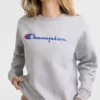 Camisola de gola redonda Powerblend, Script Logo