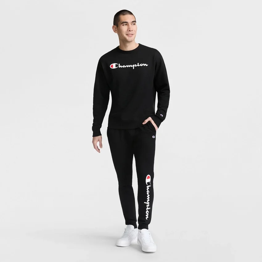 Camisola de gola redonda Powerblend, Script Logo