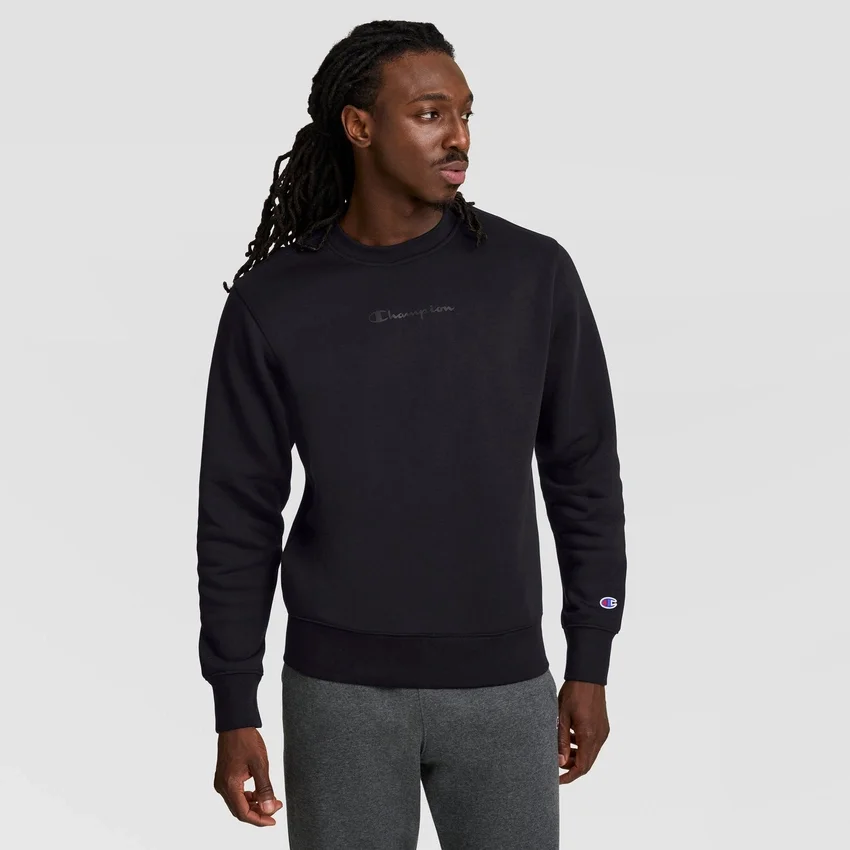 Camisola de gola redonda Powerblend, Script Logo tonal