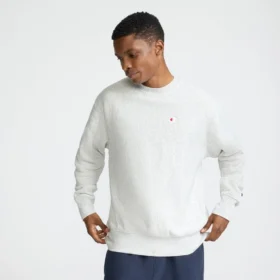 Camisola de gola redonda Reverse Weave, C Logo