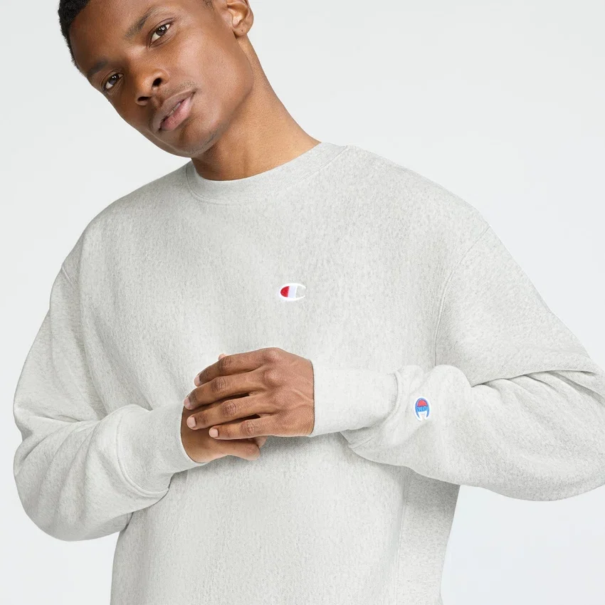 Camisola de gola redonda Reverse Weave, C Logo