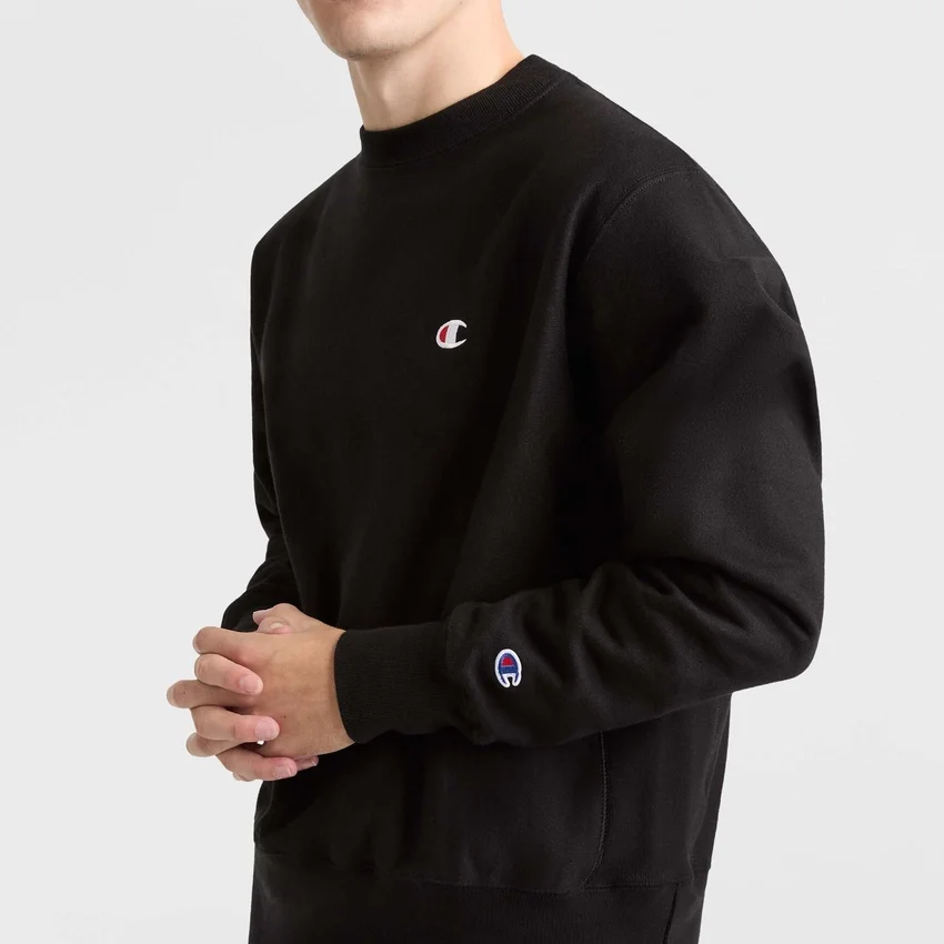 Camisola de gola redonda Reverse Weave, C Logo