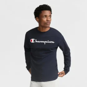 Camisola de manga comprida com grafismo clássico, Script Logo