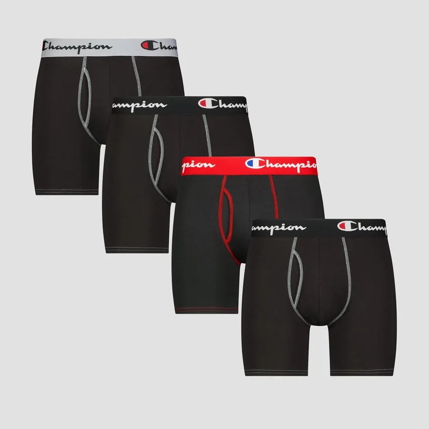 Conjunto de 4 boxers de algodão elástico