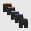 Conjunto de 5 boxers de algodão elástico