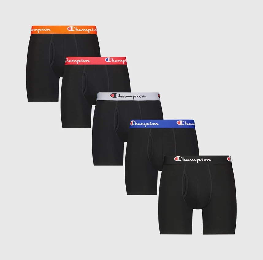 Conjunto de 5 boxers de algodão elástico