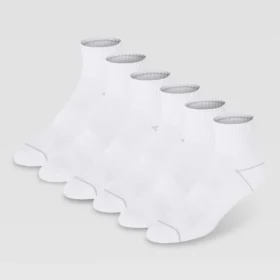 Conjunto de 6 pares de meias curtas almofadadas para mulher