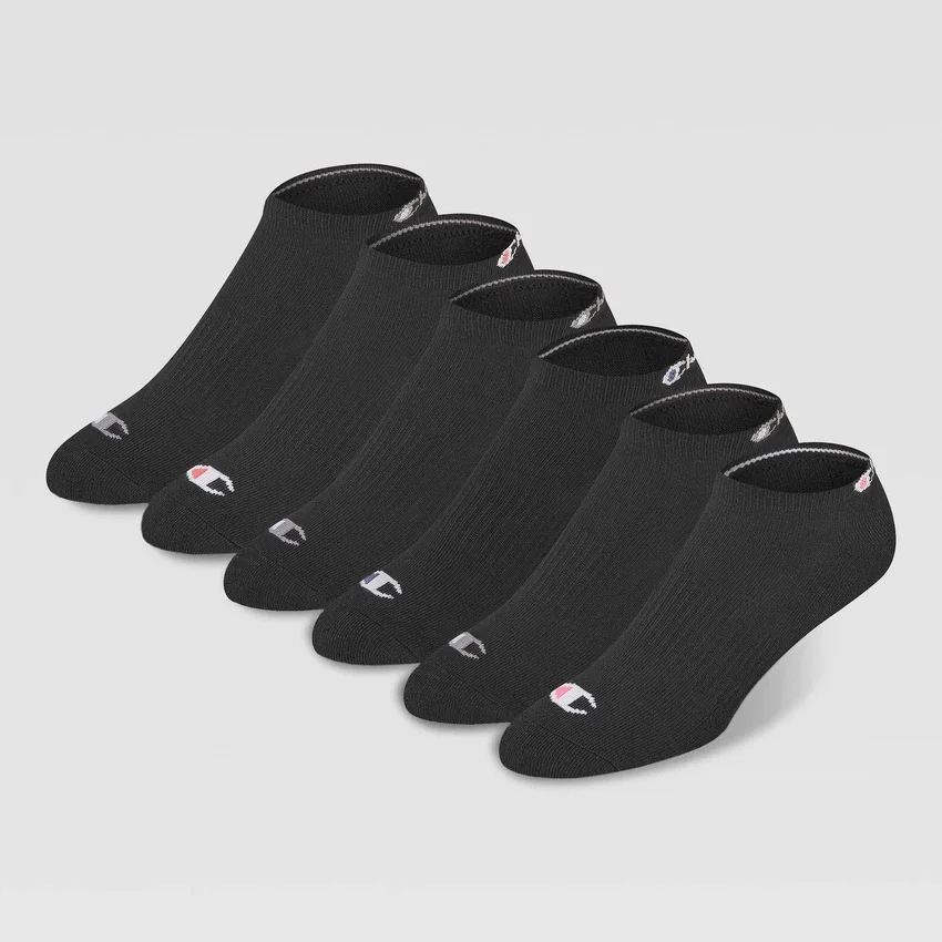 Conjunto de 6 pares de meias femininas Cushion de cano baixo