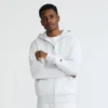 Hoodie Powerblend com capuz com fecho completo, C Logo
