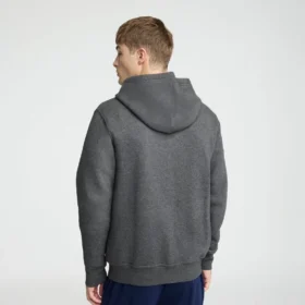 Hoodie Powerblend com capuz com fecho completo, C Logo