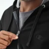 Hoodie Powerblend com capuz com fecho completo, C Logo