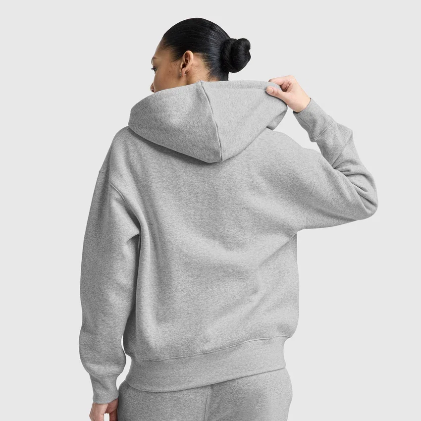 Hoodie Powerblend com capuz e fecho em malha, C Logo