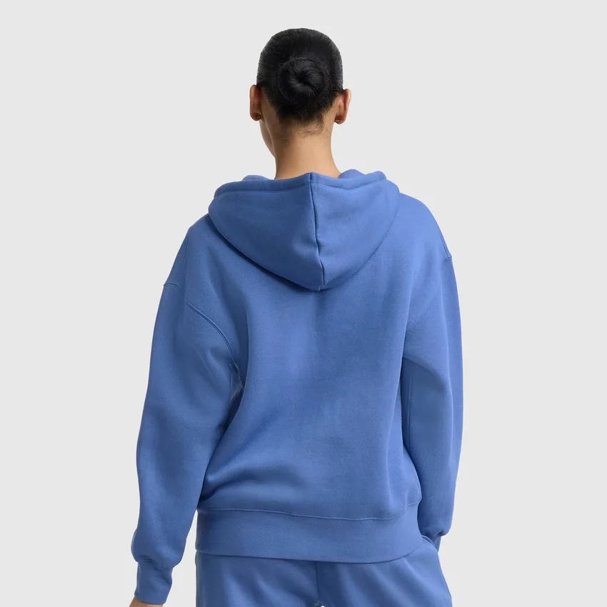Hoodie Powerblend com capuz e fecho em malha, C Logo