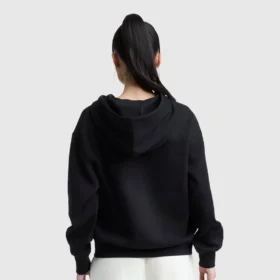 Hoodie Powerblend com capuz e fecho em malha, C Logo