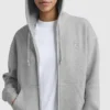Hoodie Powerblend com capuz e fecho em malha, C Logo