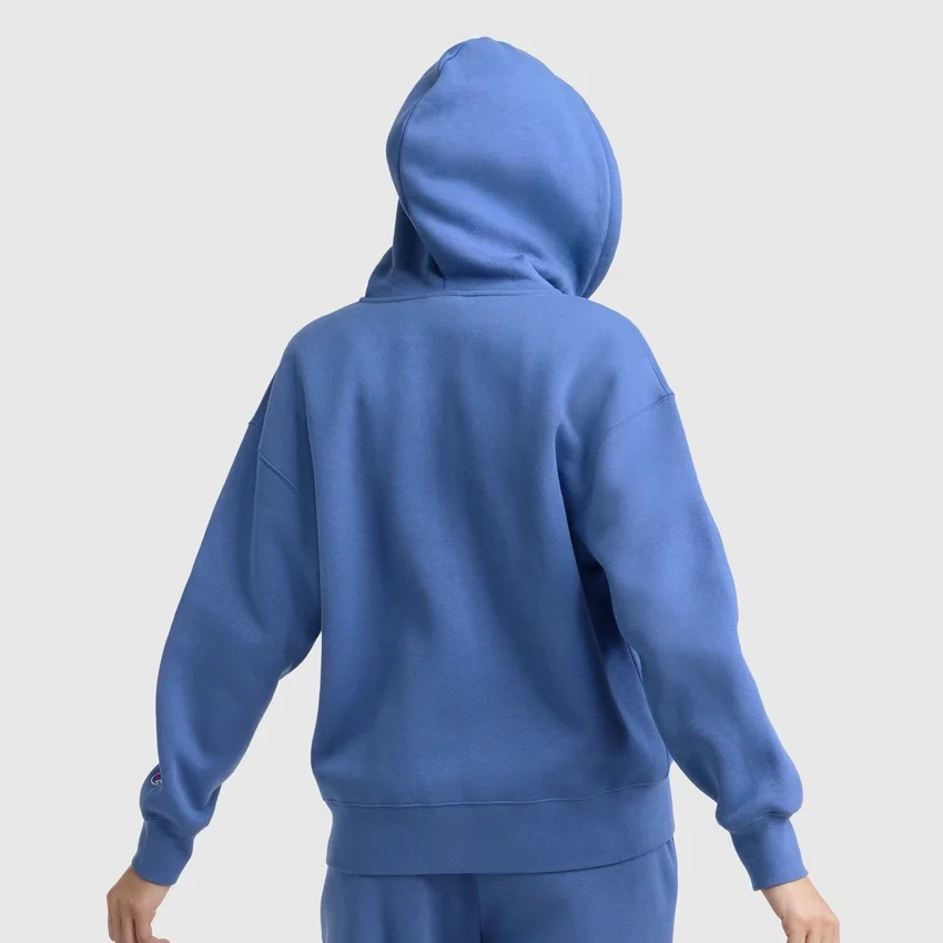 Hoodie Powerblend com capuz e fecho em malha, C Logo