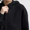 Hoodie Powerblend com capuz e fecho em malha, C Logo