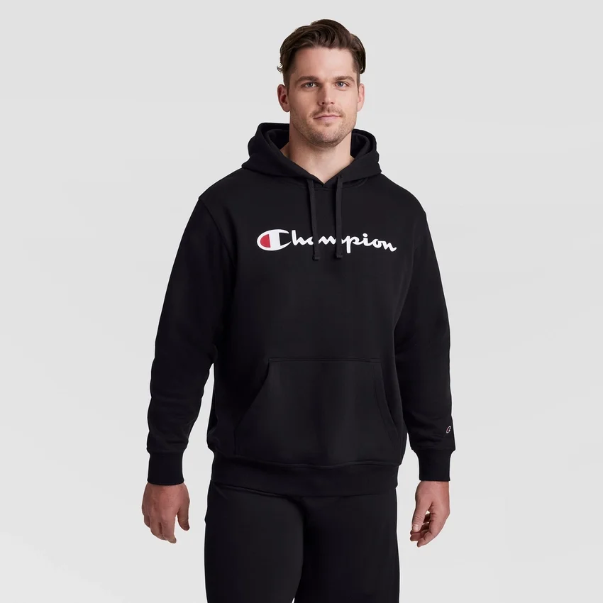 Hoodie Powerblend, Script Logo completo - Tamanhos grandes e altos