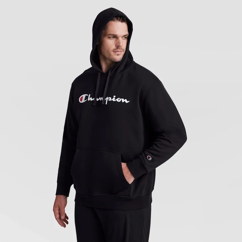 Hoodie Powerblend, Script Logo completo - Tamanhos grandes e altos