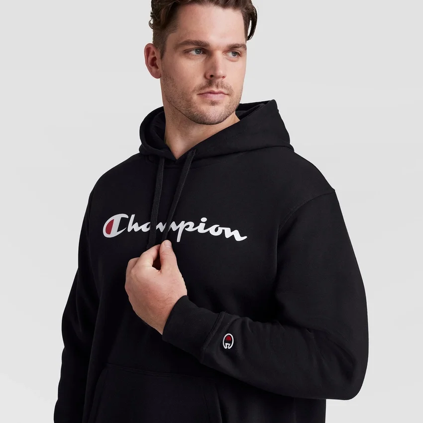 Hoodie Powerblend, Script Logo completo - Tamanhos grandes e altos