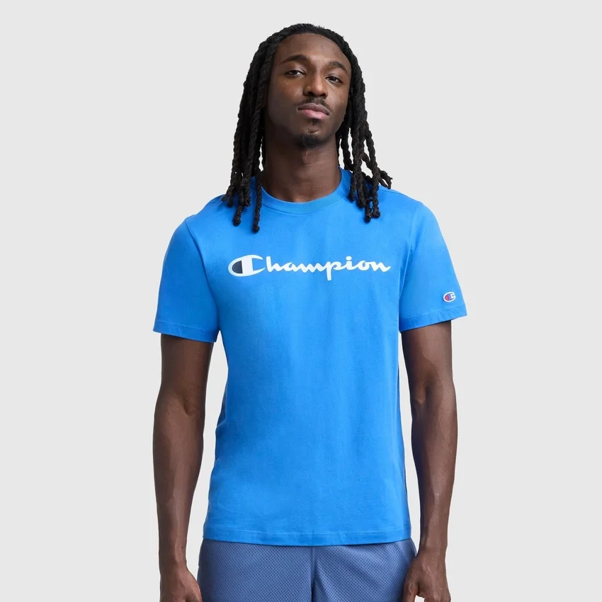 T-shirt clássica com grafismo, Script Logo