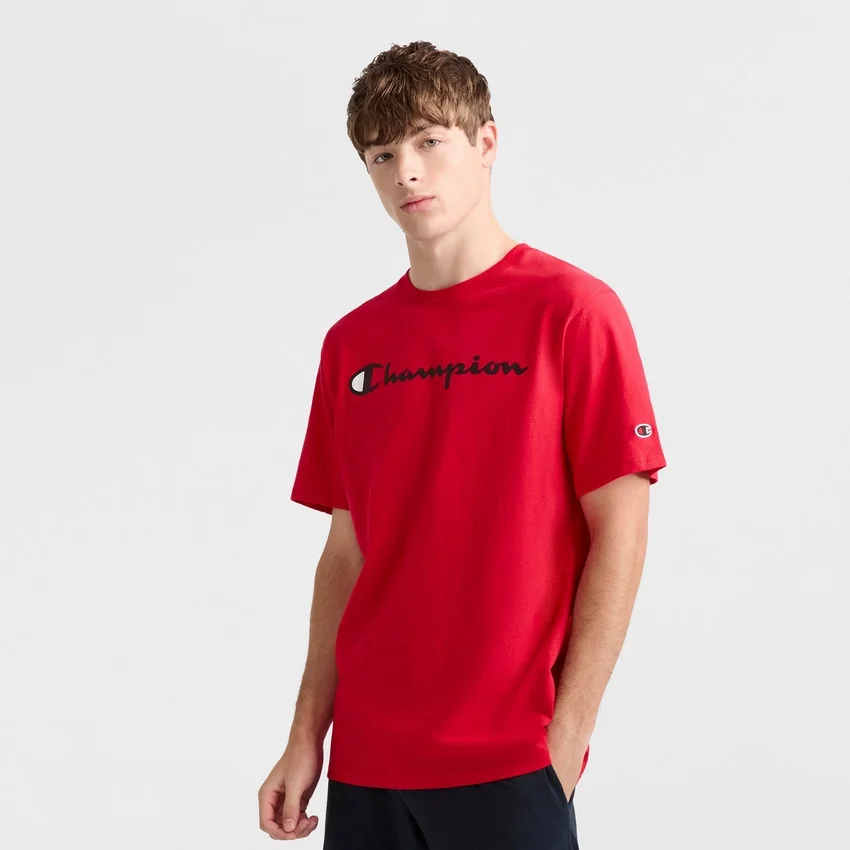 T-shirt clássica com grafismo, Script Logo