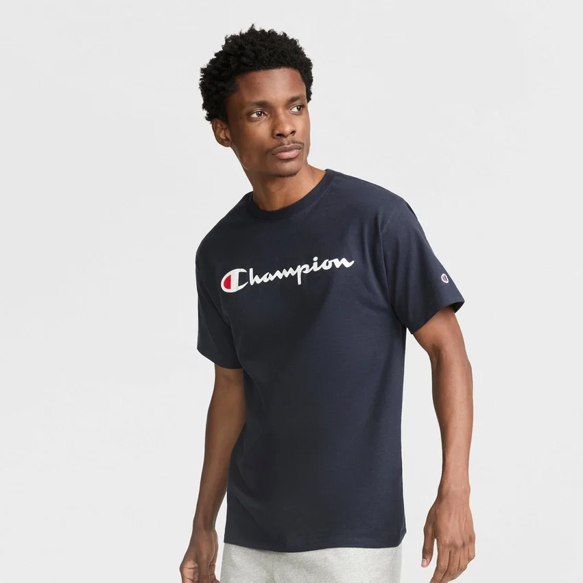 T-shirt clássica com grafismo, Script Logo