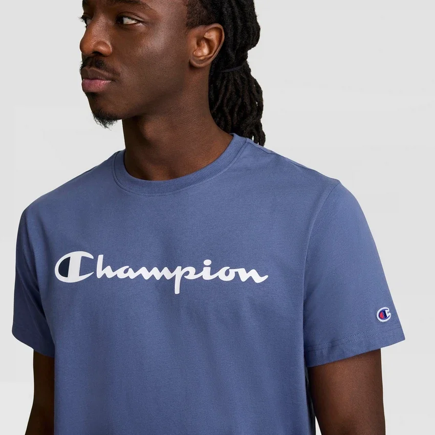 T-shirt clássica com grafismo, Script Logo