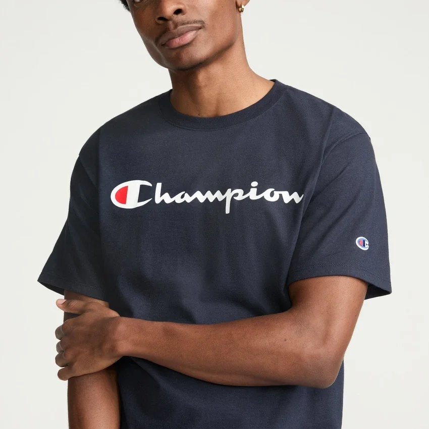 T-shirt clássica com grafismo, Script Logo