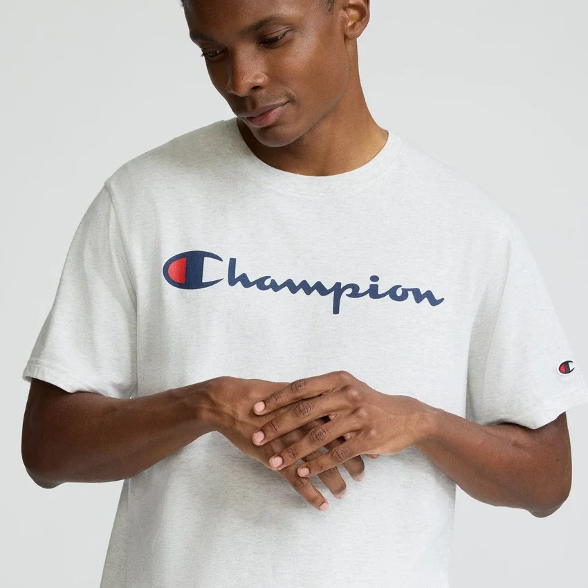 T-shirt clássica com grafismo, Script Logo