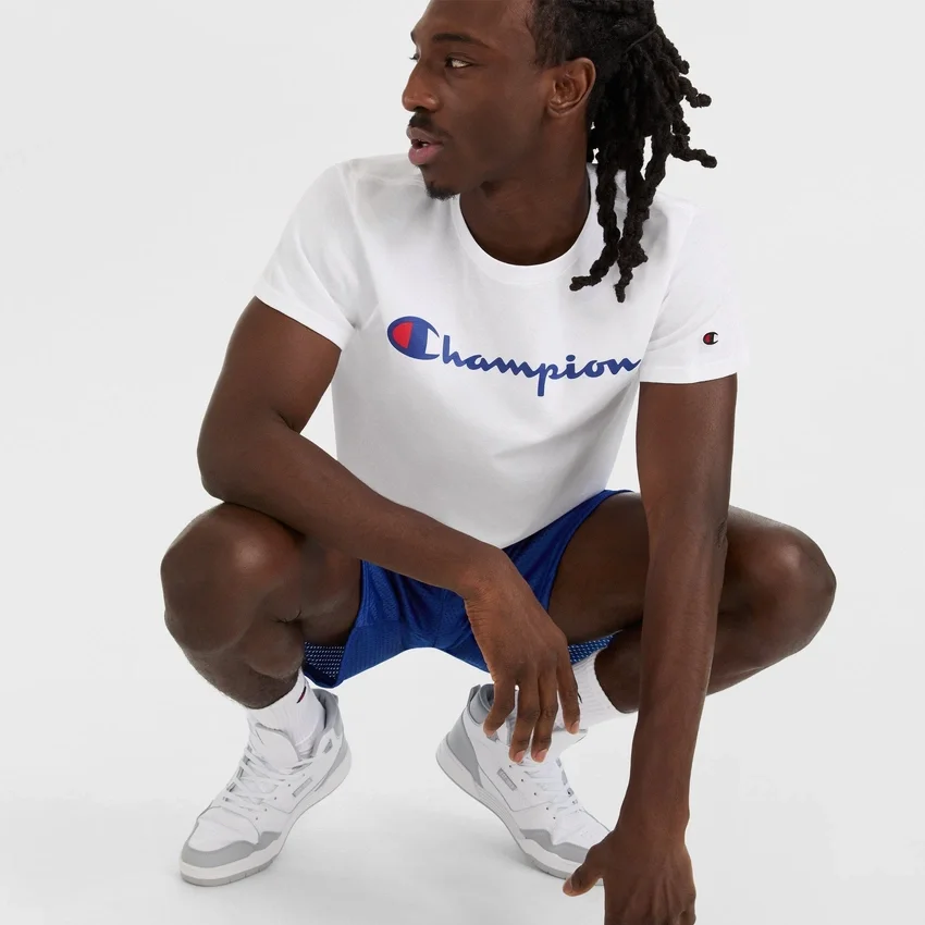 T-shirt clássica com grafismo, Script Logo