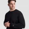 T-shirt clássica de manga comprida, C Logo bordado — Tamanhos grandes e altos