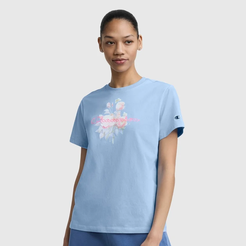 T-shirt com estampado «Blurred Roses», C Logo