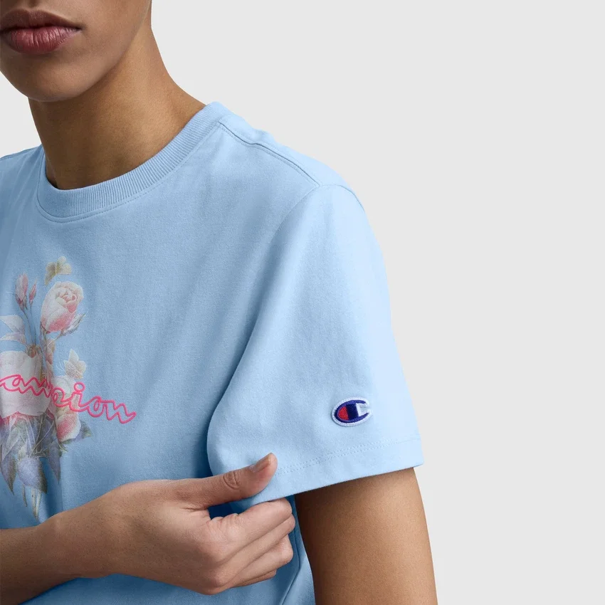 T-shirt com estampado «Blurred Roses», C Logo