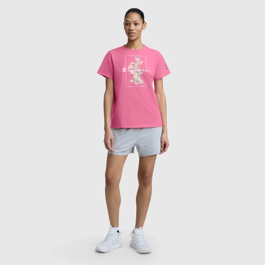 T-shirt com estampado «Painted Bouquet», C Logo