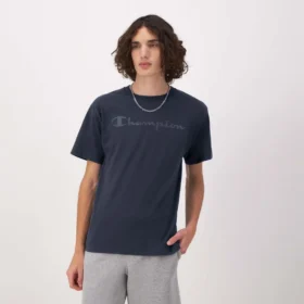T-shirt com grafismo clássico, Script Logo em letra cursiva tonal