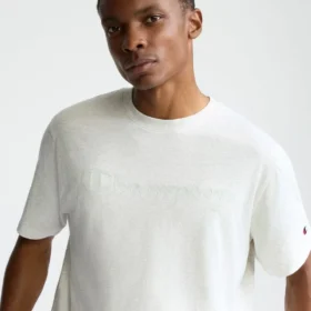 T-shirt com grafismo clássico, Script Logo em letra cursiva tonal