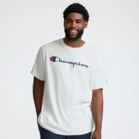T-shirt com grafismo clássico, Script Logo – Tamanhos grandes e altos