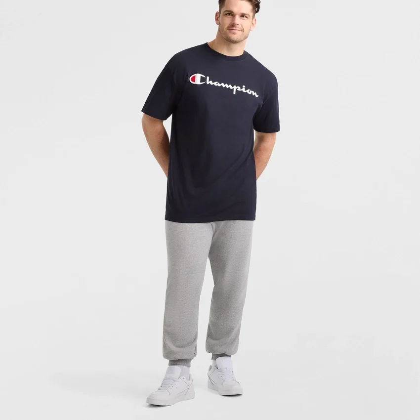 T-shirt com grafismo clássico, Script Logo – Tamanhos grandes e altos